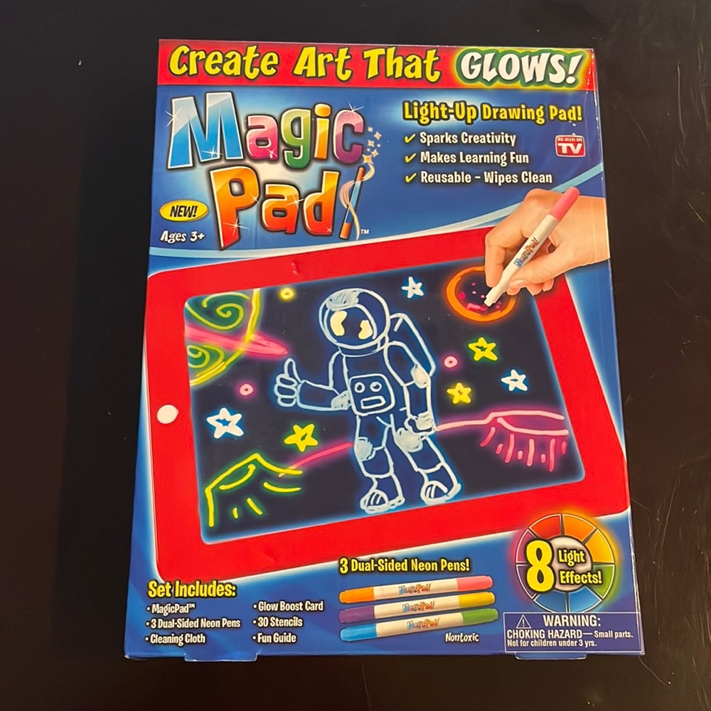 Kids magic pad glows arts and creativity